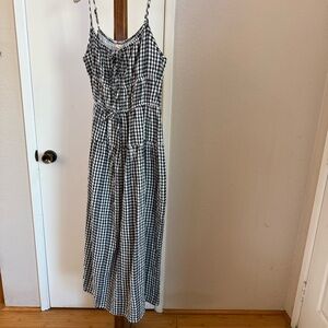Women’s Sim And Sam Black and White Checkered Maxi Dress-Size L